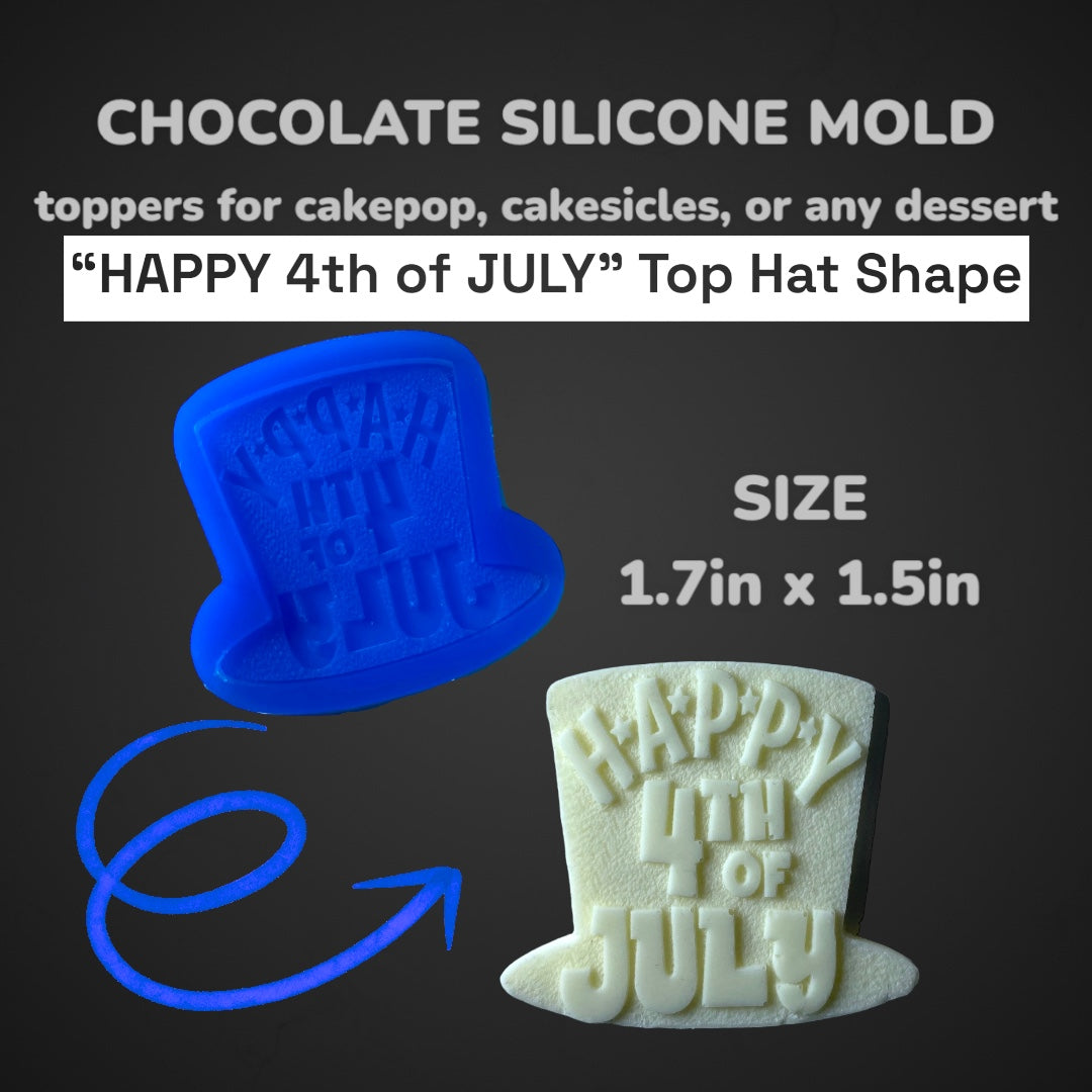 Chocolate Silicone Mold (Cakepop/Dessert Topper) - Fourth / 4th of July Set - MADE IN USA