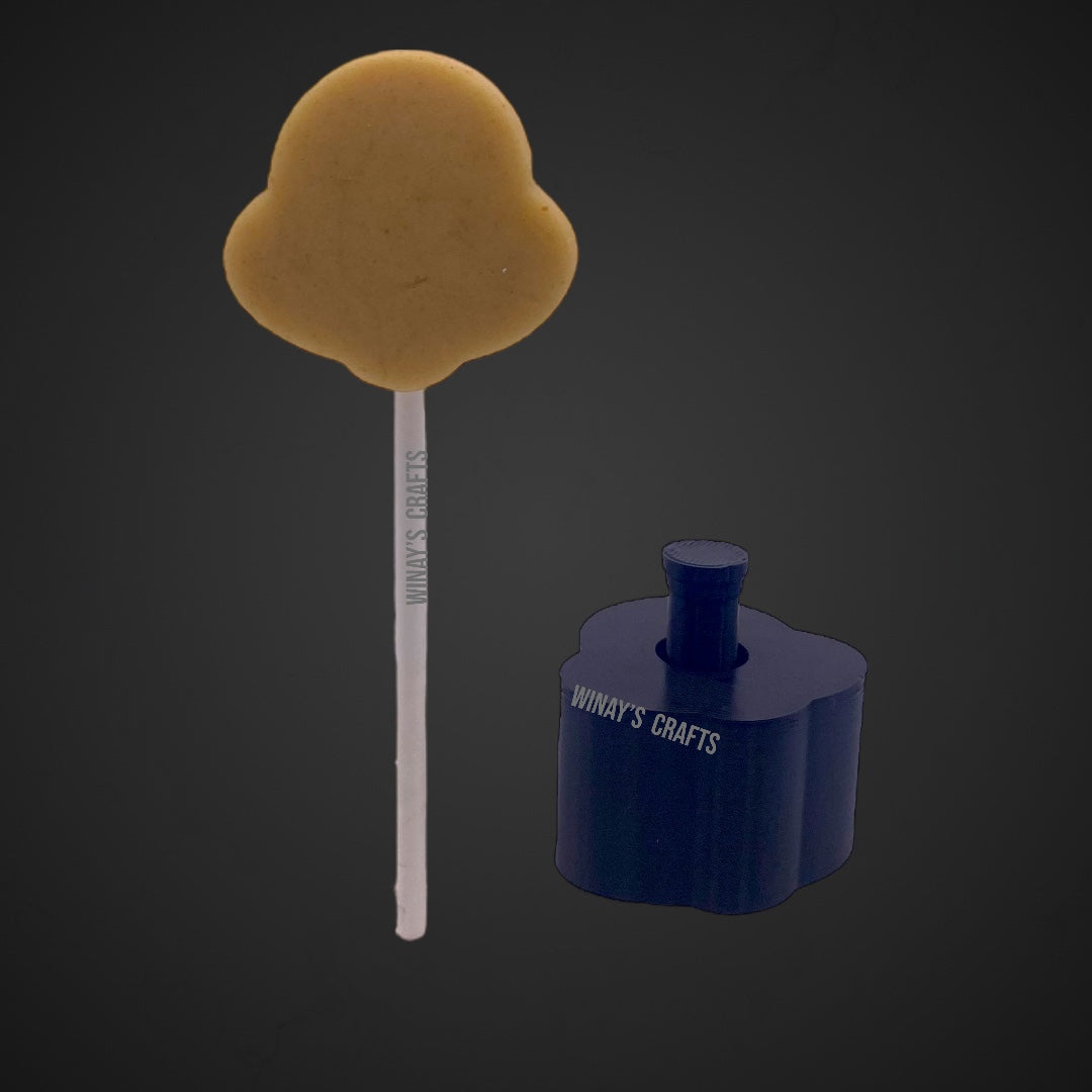 Cake Pop Mold / Plunger TURTLE NINJA FACE (With Lollipop Stick, Paper Straw or Popsicle Stick Guide Options) - Made in USA