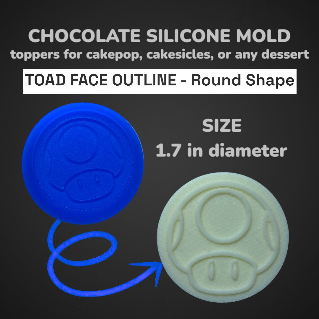 Chocolate Silicone Mold (Cakepop/Dessert Topper) - SUPER PLUMBER BROTHERS ICONS Round Shape - MADE IN USA
