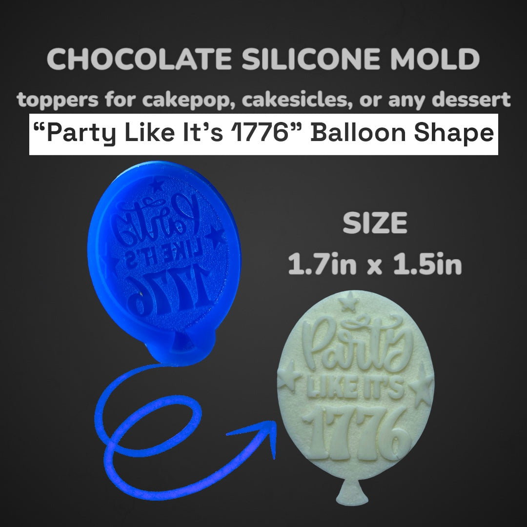 Chocolate Silicone Mold (Cakepop/Dessert Topper) - Fourth / 4th of July Set - MADE IN USA