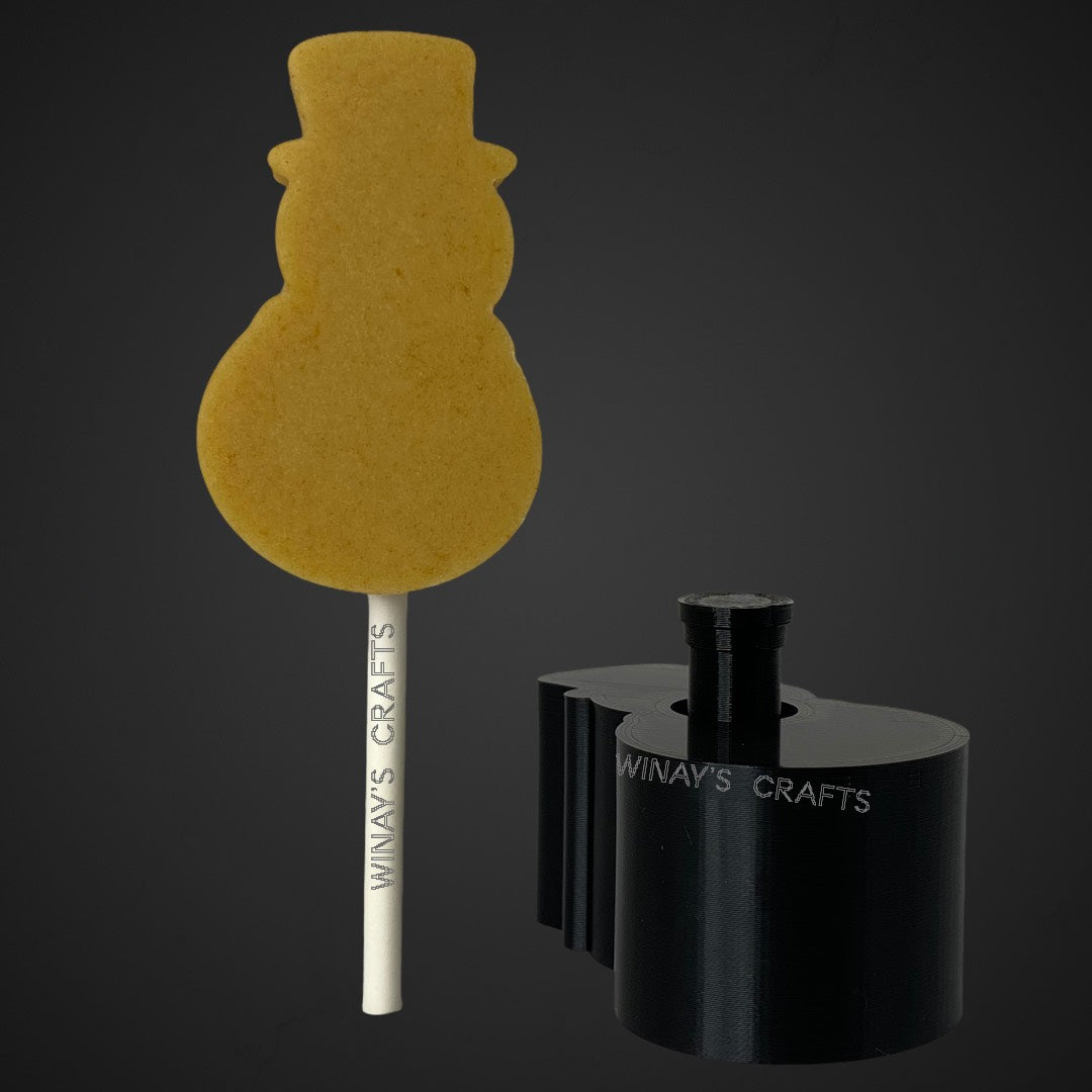 BUNDLE 1 (Snowman and Tree) - Cake Pop Mold / Plunger (With Lollipop Stick, Paper Straw or Popsicle Stick Guide Options) - Made in USA