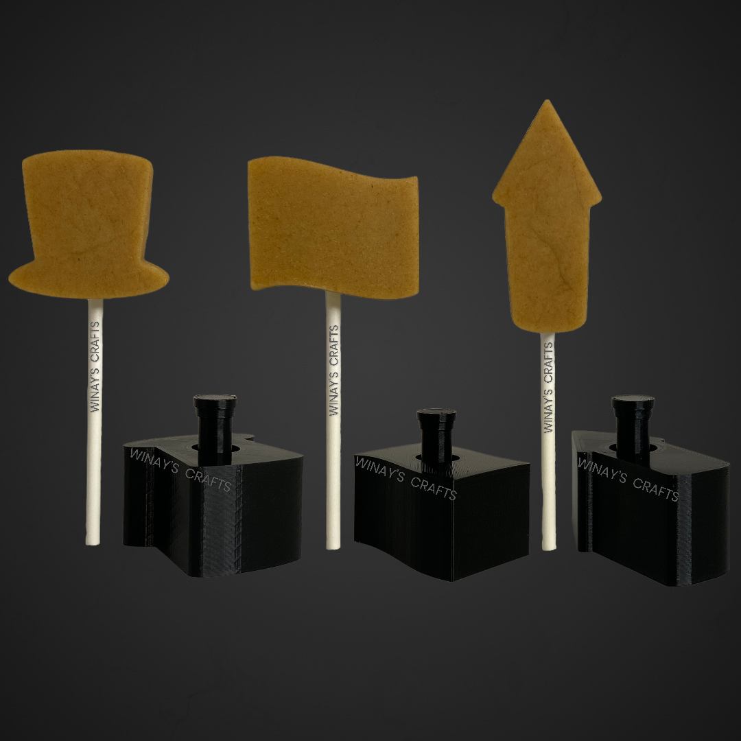 BUNDLE 9 4TH OF JULY / PATRIOTIC (Waving Flag, Firecracker, Top Hat) - Cake Pop Mold / Plunger - Made in USA