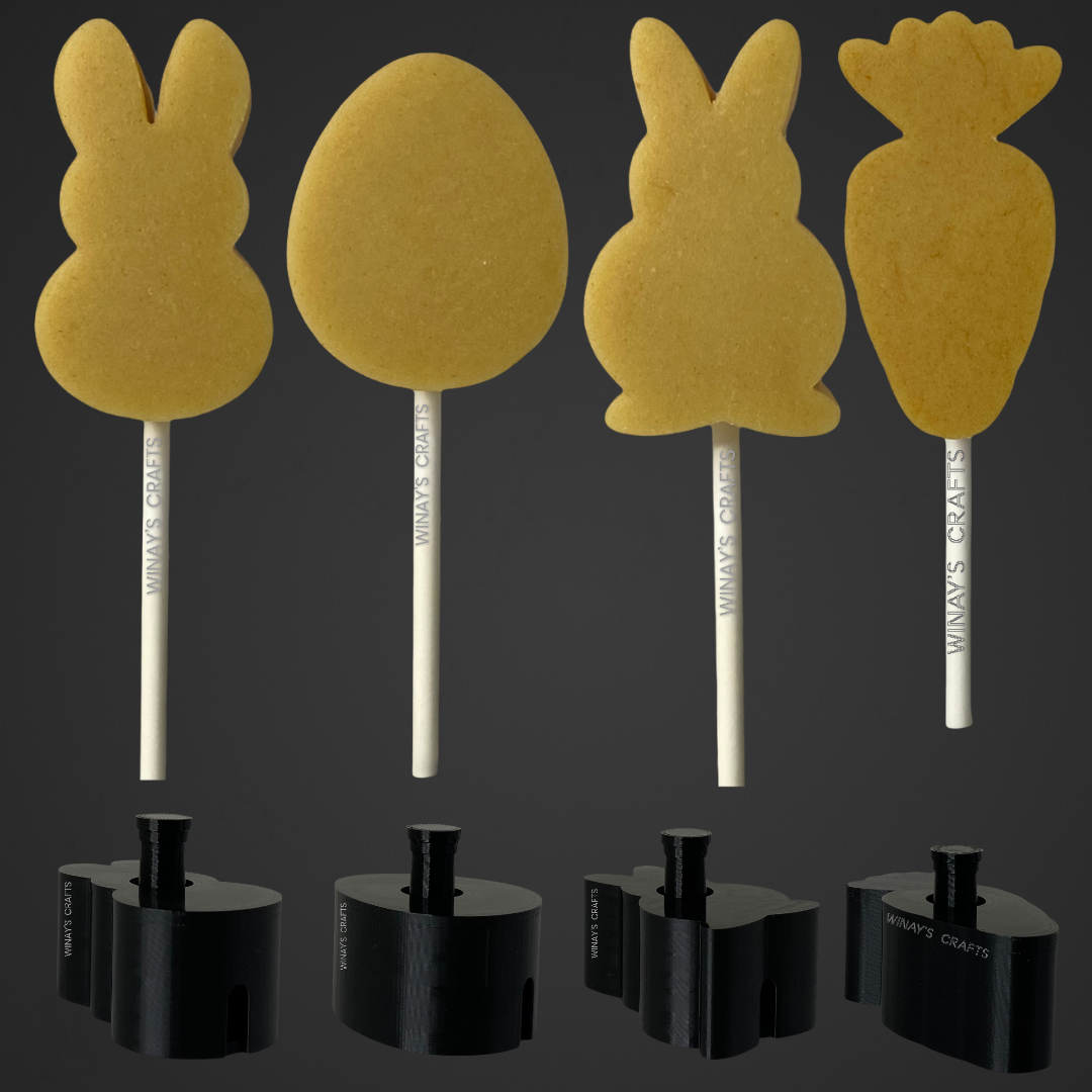 Easter Bundle (Peeps Bunny, Easter Egg, Chubby Bunny, Carrot) - Cake Pop Mold / Plunger - Made in USA