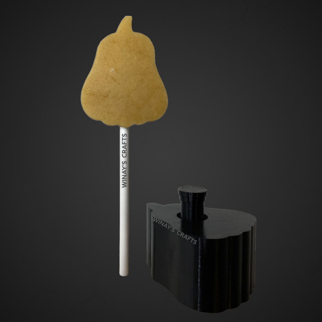 Cake Pop Mold / Plunger PUMPKIN A - (With Lollipop Stick, Paper Straw or Popsicle Stick Guide Options) - Made in USA
