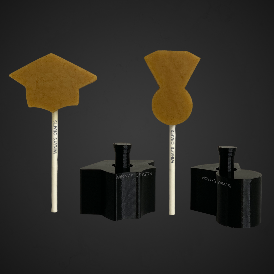 BUNDLE 10 (Graduation Cap & Medal) - Cake Pop Mold / Plunger - Made in USA