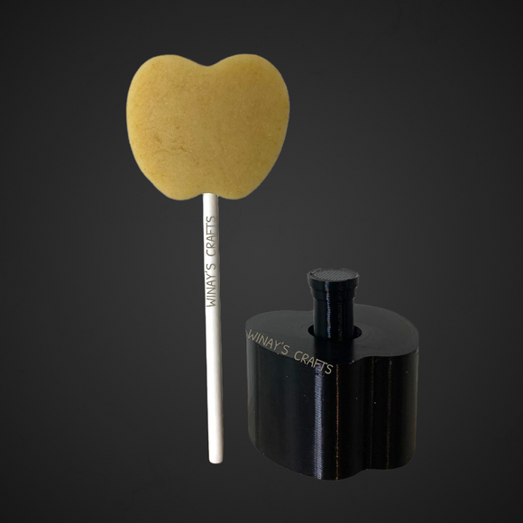APPLE - Cake Pop Mold / Plunger (With Lollipop Stick, Paper Straw or Popsicle Stick Guide Options) - Made in USA