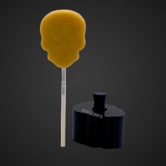 SKULL 2.0 - Cake Pop Mold / Plunger (With Lollipop Stick, Paper Straw or Popsicle Stick Guide Options) - Made in USA