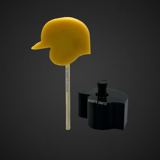 Cake Pop Mold/Plunger BASEBALL HELMET (With Lollipop Stick, Paper Straw or Popsicle Stick Guide Options) - Made in U S A