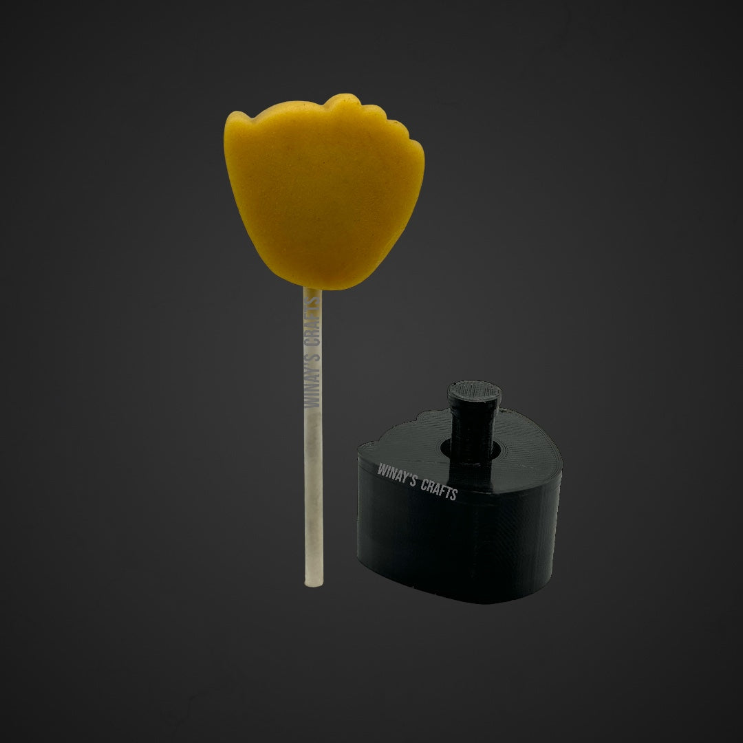 Cake Pop Mold/Plunger BASEBALL GLOVE (With Lollipop Stick, Paper Straw or Popsicle Stick Guide Options) - Made in USA