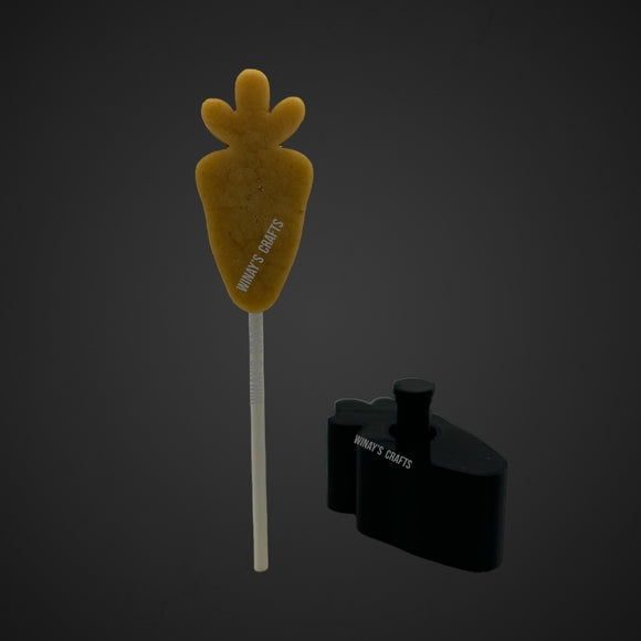CARROT 2 - Cake Pop Mold / Plunger (With Lollipop Stick, Paper Straw or Popsicle Stick Guide Options) - Made in USA