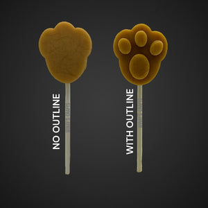 Cake Pop Mold/Plunger BUNNY PAW (With Lollipop Stick Guide Options) - Made in USA
