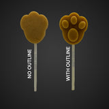 Cake Pop Mold/Plunger BUNNY PAW (With Lollipop Stick Guide Options) - Made in USA