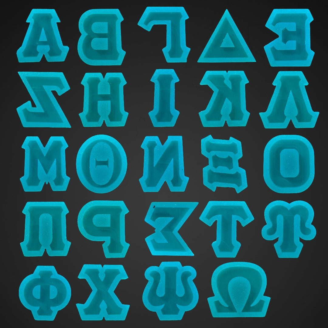 Chocolate Silicone Mold (Cakepop/Dessert Topper) ONLY - Greek Alphabet - MADE IN USA