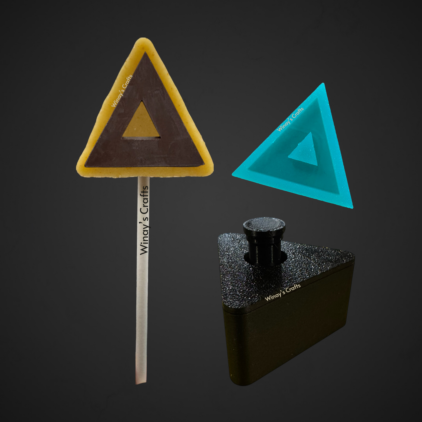 Cakepop Plunger and Chocolate Silicone Mold COMBO - Greek Alphabet - MADE IN USA