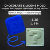 Chocolate Silicone Mold (Cakepop/Dessert Topper) - SUPER PLUMBER BROTHERS POWER-UP ICONS - MADE IN USA