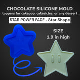 Chocolate Silicone Mold (Cakepop/Dessert Topper) - SUPER PLUMBER BROTHERS POWER-UP ICONS - MADE IN USA