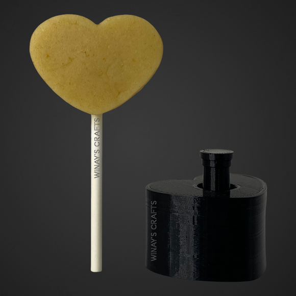 GEO HEART - Cake Pop Mold / Plunger - Made in USA