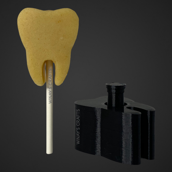 TOOTH - Cake Pop Mold / Plunger (With Lollipop Stick, Paper Straw or Popsicle Stick Guide Options) - Made in USA