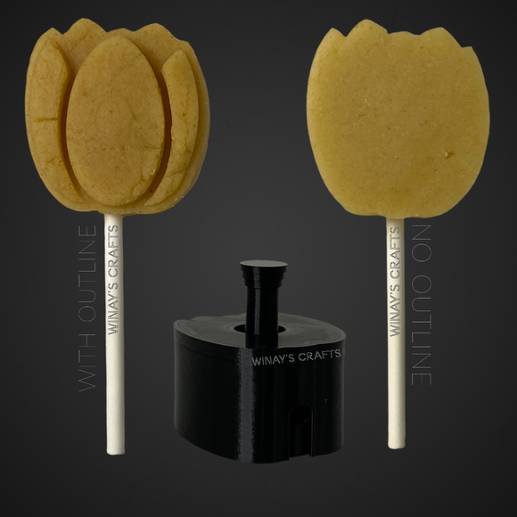 TULIP - Cake Pop Mold / Plunger (With Lollipop Stick, Paper Straw or Popsicle Stick Guide Options) - Made in USA