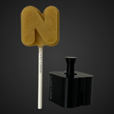 Letter N - Cake Pop Mold / Plunger (With Lollipop Stick, Paper Straw or Popsicle Stick Guide Options) - Made in USA