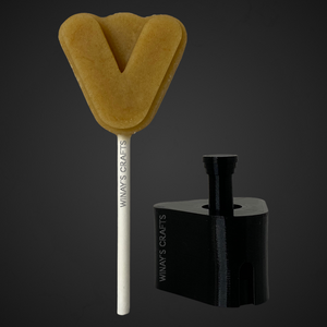 Letter V - Cake Pop Mold / Plunger (With Lollipop Stick, Paper Straw or Popsicle Stick Guide Options) - Made in USA