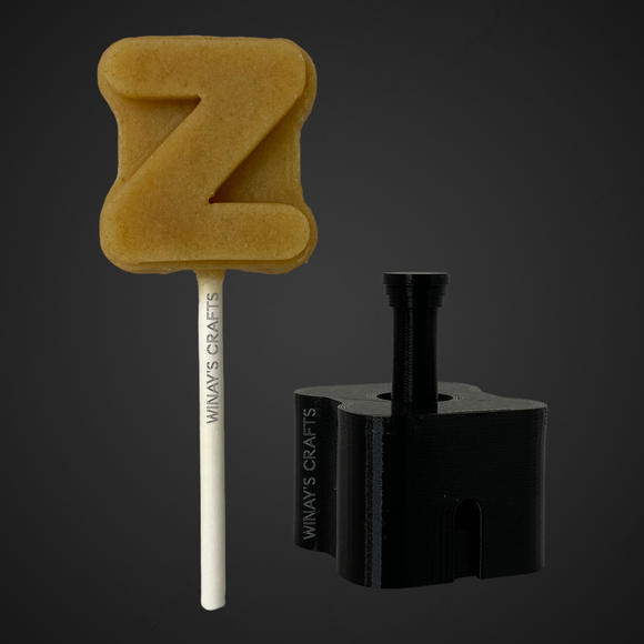 Letter Z - Cake Pop Mold / Plunger (With Lollipop Stick, Paper Straw or Popsicle Stick Guide Options) - Made in USA