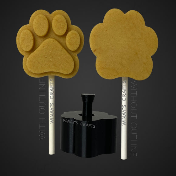 ANIMAL PAW - Cake Pop Mold / Plunger (With Lollipop Stick, Paper Straw or Popsicle Stick Guide Options) - Made in USA