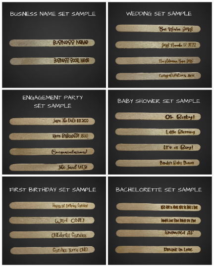 CUSTOMIZED Wood Popsicle Sticks- Set of 1000 Pieces