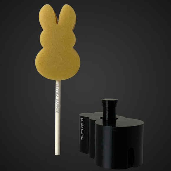 PEEPS BUNNY - Cake Pop Mold / Plunger (With Lollipop Stick, Paper Straw or Popsicle Stick Guide Options) - Made in USA