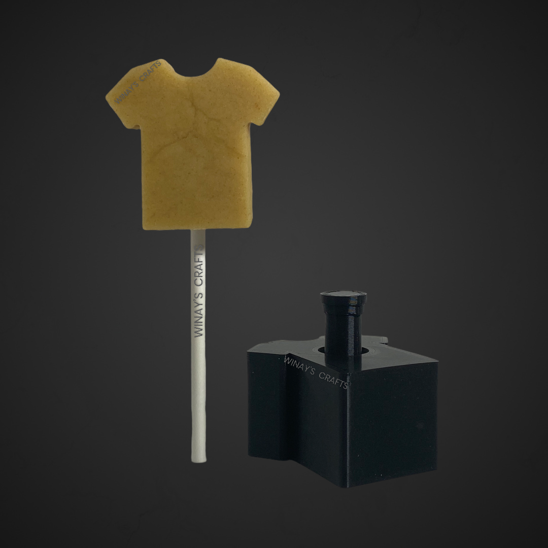 T-SHIRT / SHIRT - Cake Pop Mold / Plunger (With Lollipop Stick or Paper Straw Guide Options) - Made in USA