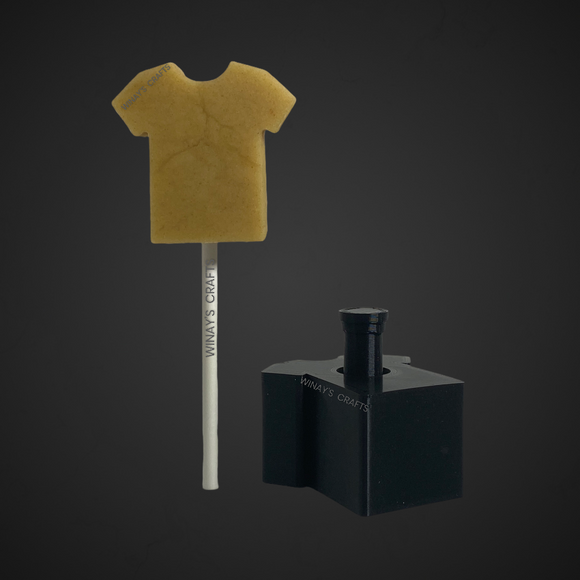 T-SHIRT / SHIRT - Cake Pop Mold / Plunger (With Lollipop Stick or Paper Straw Guide Options) - Made in USA