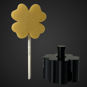 CLOVER 4-LEAF/SHAMROCK - Cake Pop Mold / Plunger (With Lollipop Stick Guide Options) - Made in USA