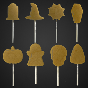 Halloween Bundle 2.0 (Coffin, Cobweb / Sun, Tombstone, Witch Hat, Friendly Ghost, Candy Corn, Pumpkin, Skull) - Cake Pop Mold / Plunger - Made in USA