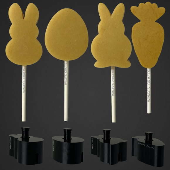 Easter Bundle (Peeps Bunny, Easter Egg, Chubby Bunny, Carrot) - Cake Pop Mold / Plunger - Made in USA
