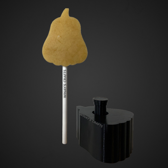 Cake Pop Mold / Plunger PUMPKIN A -  (With Lollipop Stick, Paper Straw or Popsicle Stick Guide Options) - Made in USA