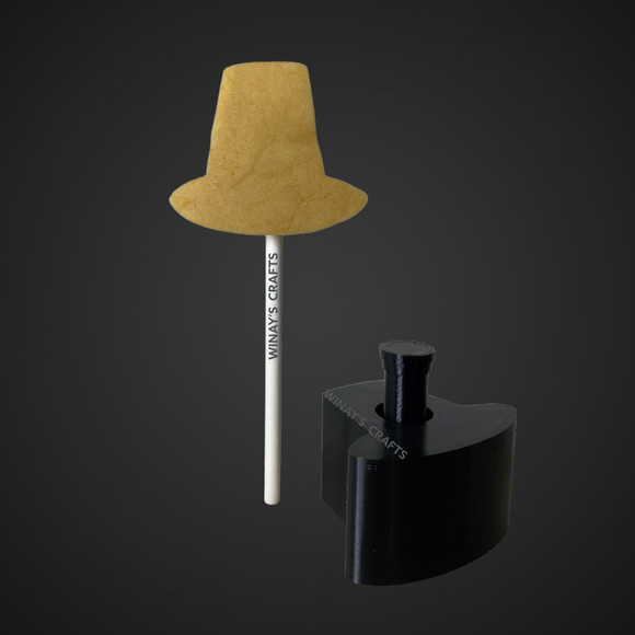 Cake Pop Mold / Plunger PILGRIM HAT (With Lollipop Stick, Paper Straw or Popsicle Stick Guide Options) - Made in USA