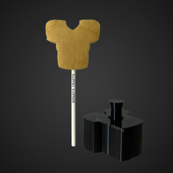 Cake Pop Mold / Plunger FOOTBALL JERSEY (With Lollipop Stick, Paper Straw or Popsicle Stick Guide Options) - Made in USA