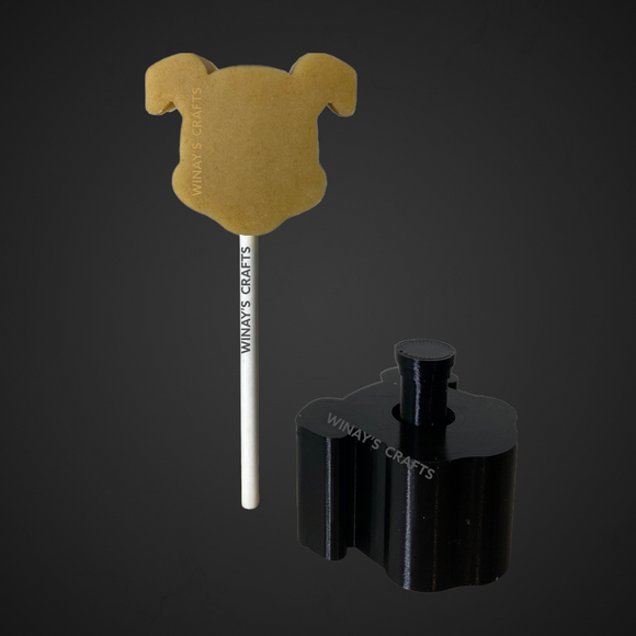 Cake Pop Mold / Plunger DOG FACE (With Lollipop Stick, Paper Straw or Popsicle Stick Guide Options) - Made in USA