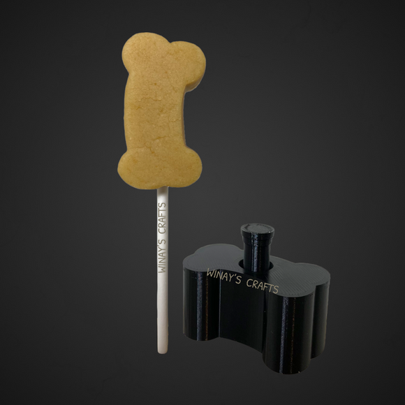 DOG BONE - Cake Pop Mold / Plunger (With Lollipop Stick, Paper Straw or Popsicle Stick Guide Options) - Made in USA
