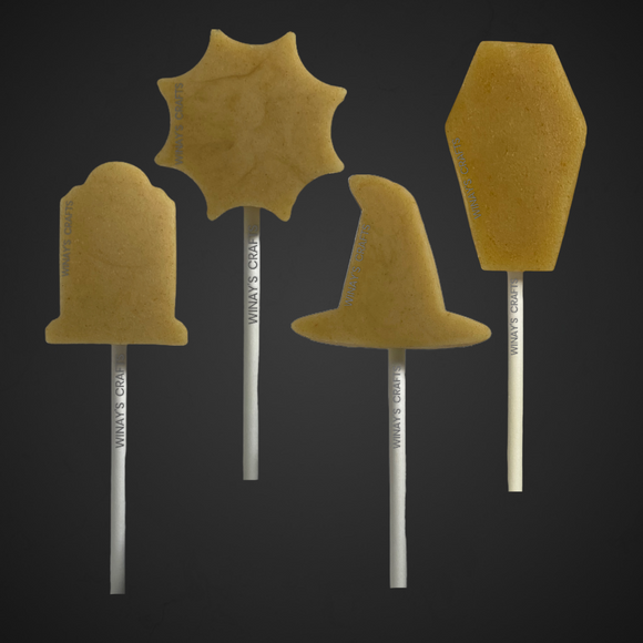 Halloween Bundle 1.0 (Coffin, Cobweb / Sun, Tombstone, Witch Hat) - Cake Pop Mold / Plunger - Made in USA