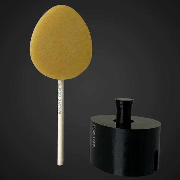 EASTER EGG - Cake Pop Mold / Plunger (With Lollipop Stick, Paper Straw or Popsicle Stick Guide Options) - Made in USA