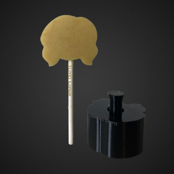 BLONDE-HAIR WITCH - Cake Pop Mold / Plunger (With Lollipop Stick Guide Option) - Made in USA