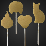 WITCH SISTERS BUNDLE (Red-Hair, Blond-Hair, Black-Hair and Cat Silhouette) - Cake Pop Mold / Plunger (With Lollipop Stick Guide Option) - Made in USA